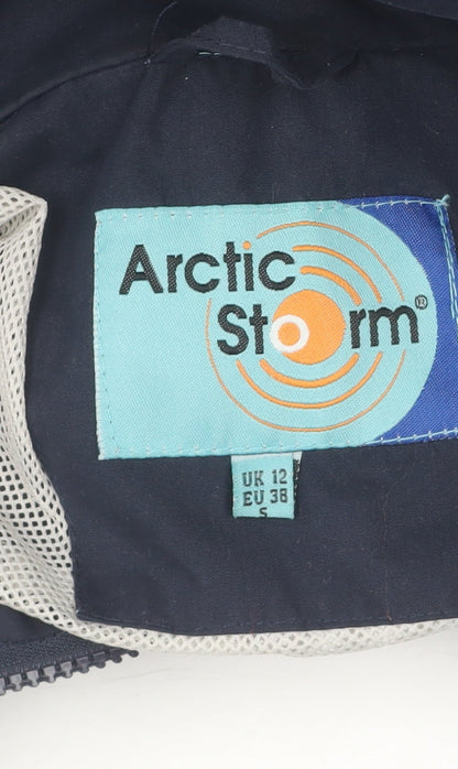 Arctic Storm Women's Blue Rain Coat Size 12, Lined, Hooded