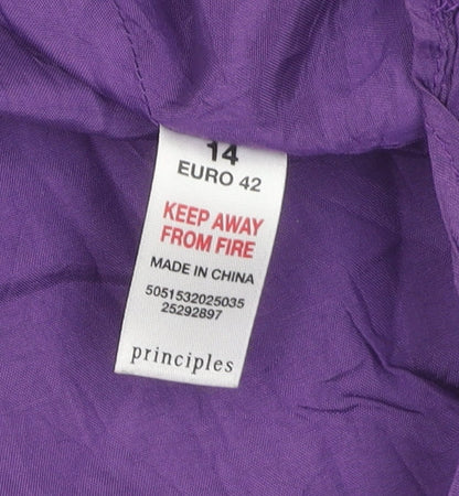 Principles Women's Purple A-Line Knee Length Dress