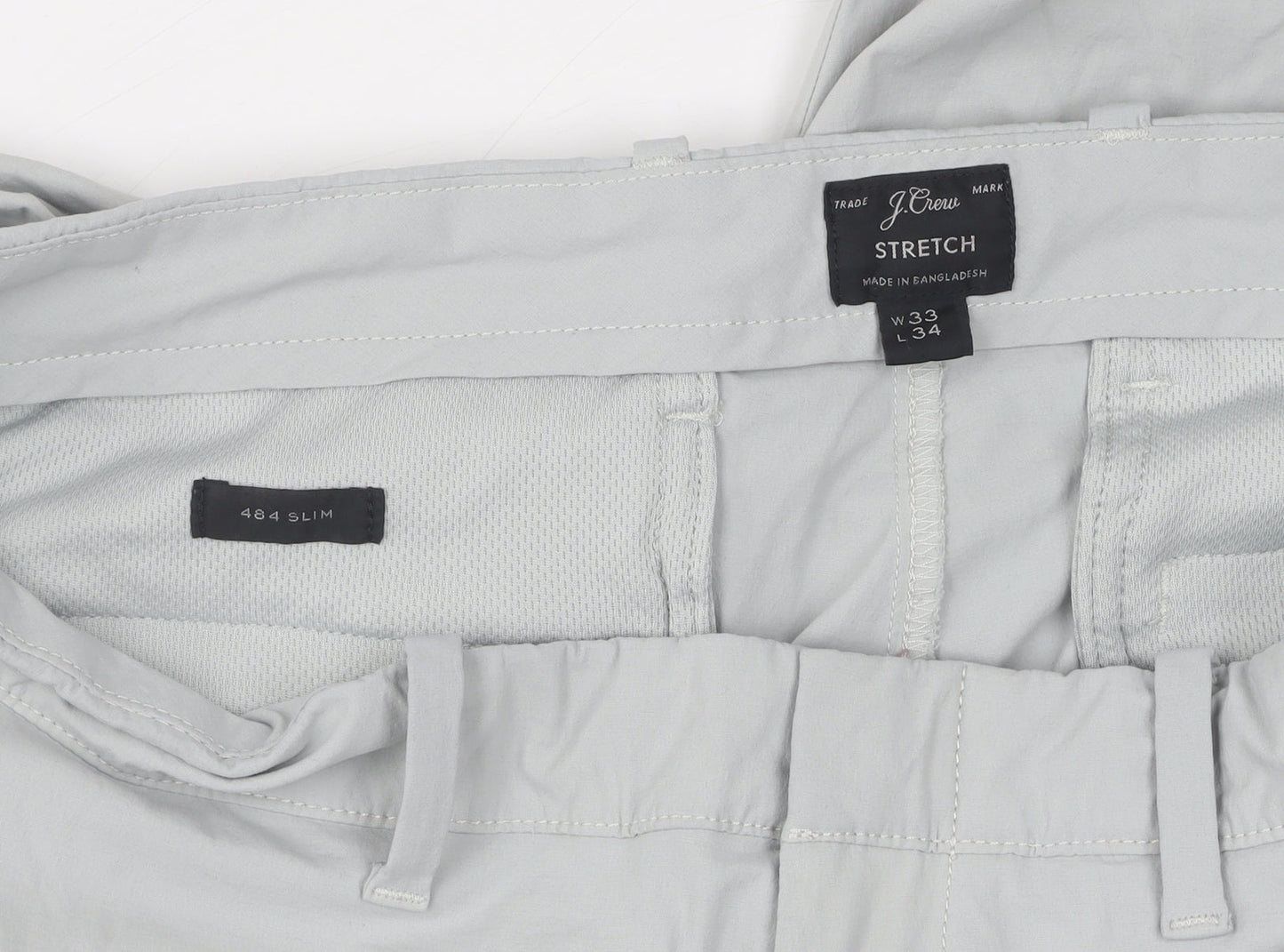 J.Crew Grey Slim Stretch Trousers Unisex Size 33