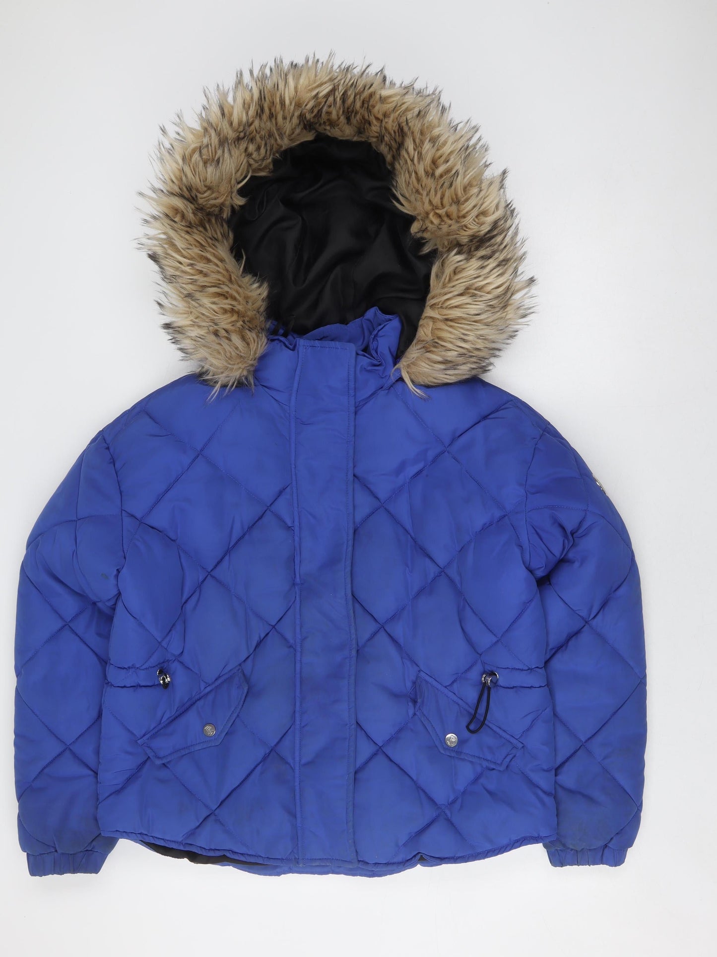 Womens UK Size 8 River Island Blue Puffer Jacket