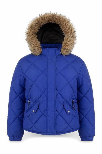 Womens UK Size 8 River Island Blue Puffer Jacket