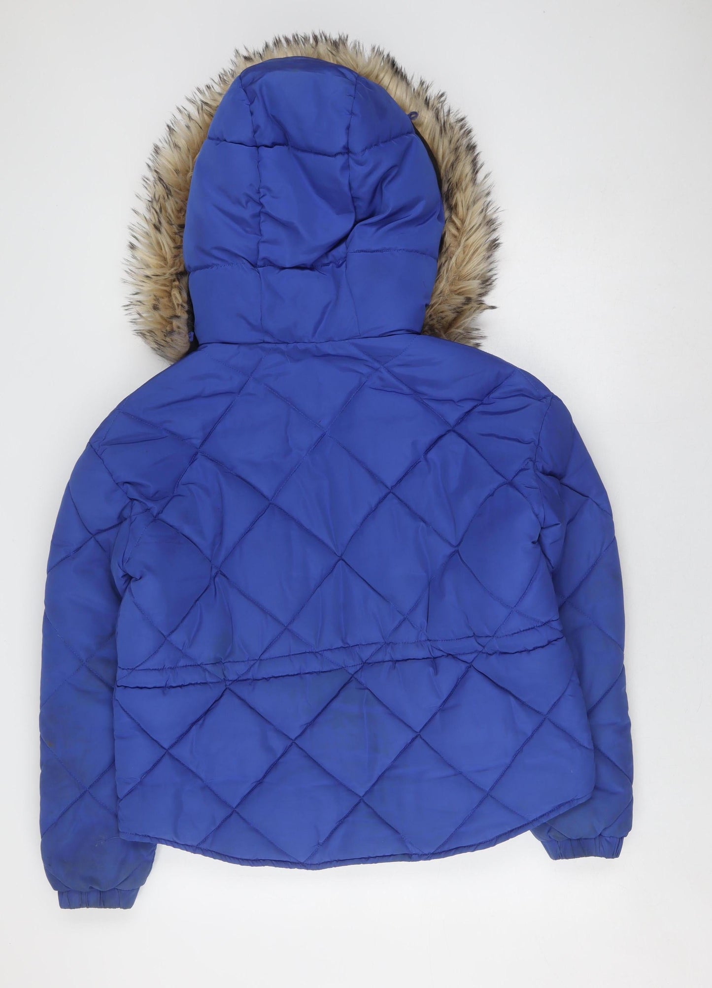 Womens UK Size 8 River Island Blue Puffer Jacket