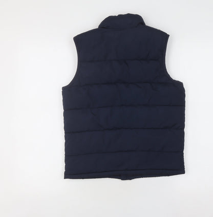 Gap Boys Blue Puffer Jacket 8-9 Years Sleeveless Winter Warm