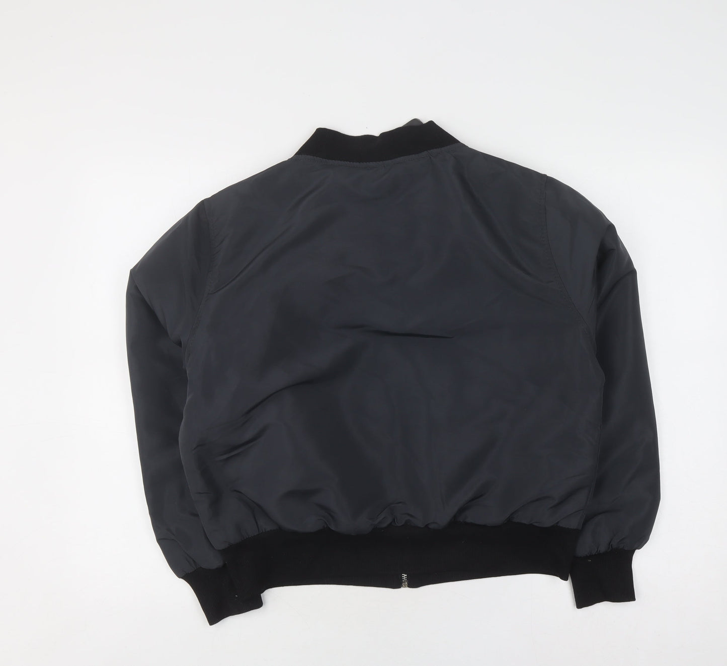 Mens UK Size L Rising Black Bomber Jacket