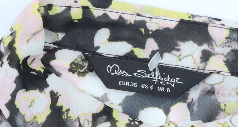Miss Selfridge Women's Floral Blouse, Size 8, Multicoloured