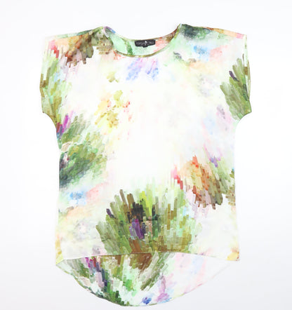 Womens UK Size 8 Topshop Multicoloured Basic Blouse