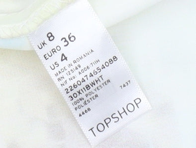 Womens UK Size 8 Topshop Multicoloured Basic Blouse