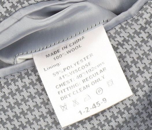 Mens UK Size 40 Ben Sherman Regular Grey Suit Jacket