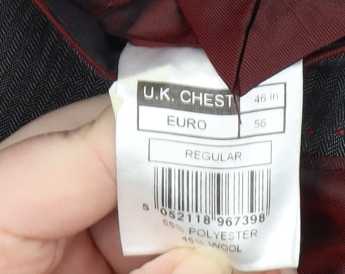 Mens UK Size 46 Pierre Cardin Regular Grey Suit Jacket