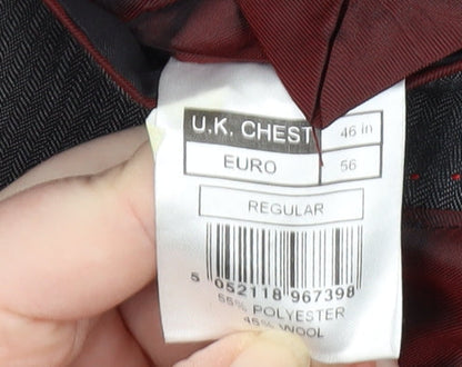 Mens UK Size 46 Pierre Cardin Regular Grey Suit Jacket