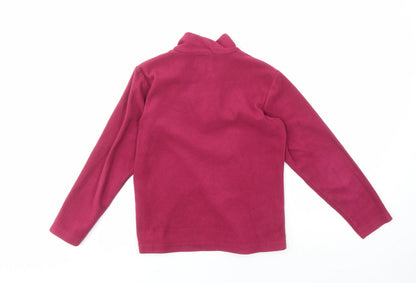 Mountain Warehouse Girls Red 9-10 Fleece Zip Sweatshirt