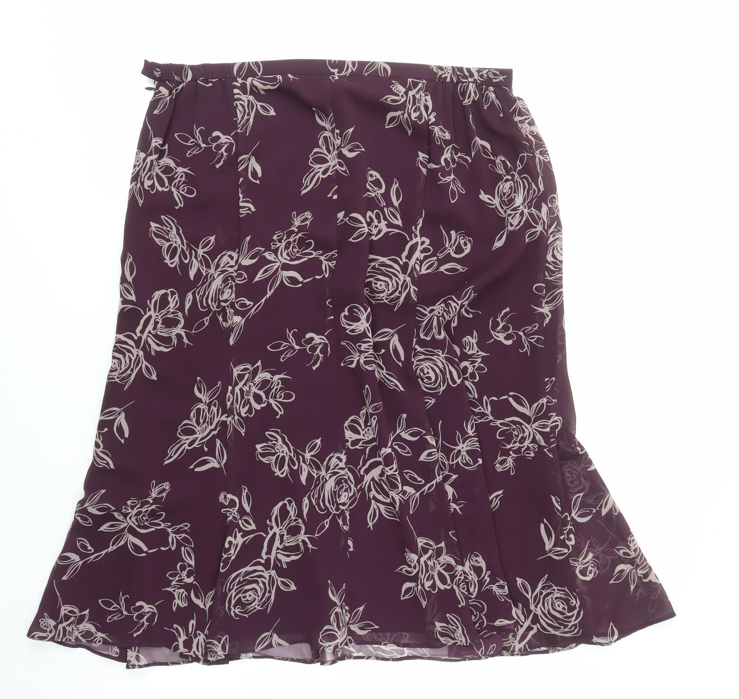 Jacques Vert Women's Purple Floral A-Line Midi Skirt