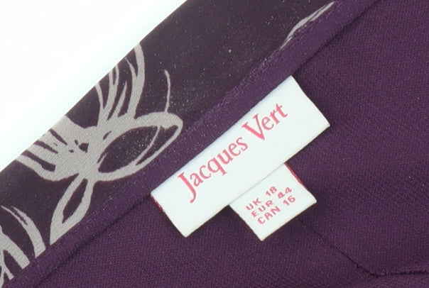 Jacques Vert Women's Purple Floral A-Line Midi Skirt