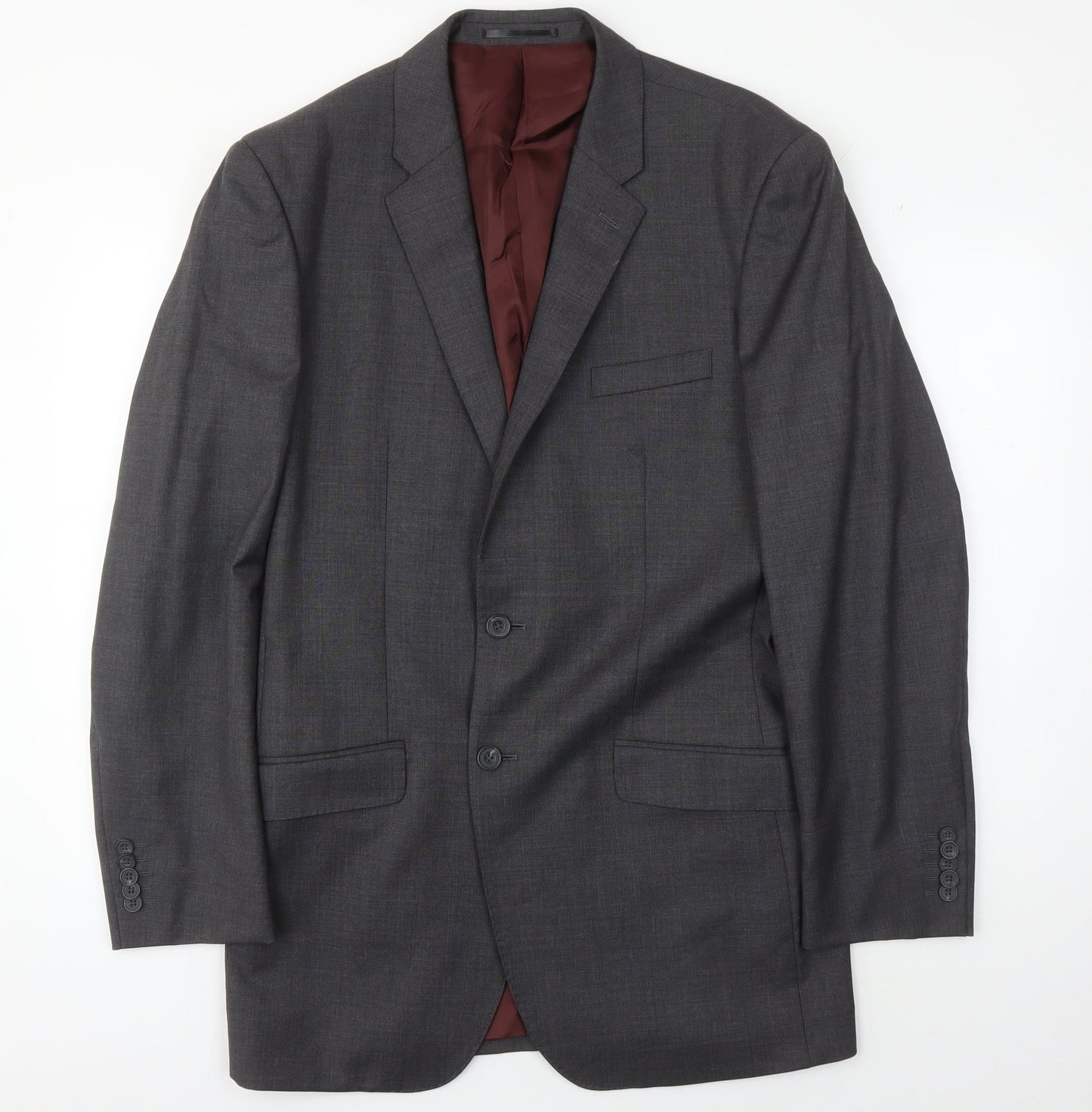 Mens UK Size 44 T.M.Lewin Regular Grey Suit Jacket