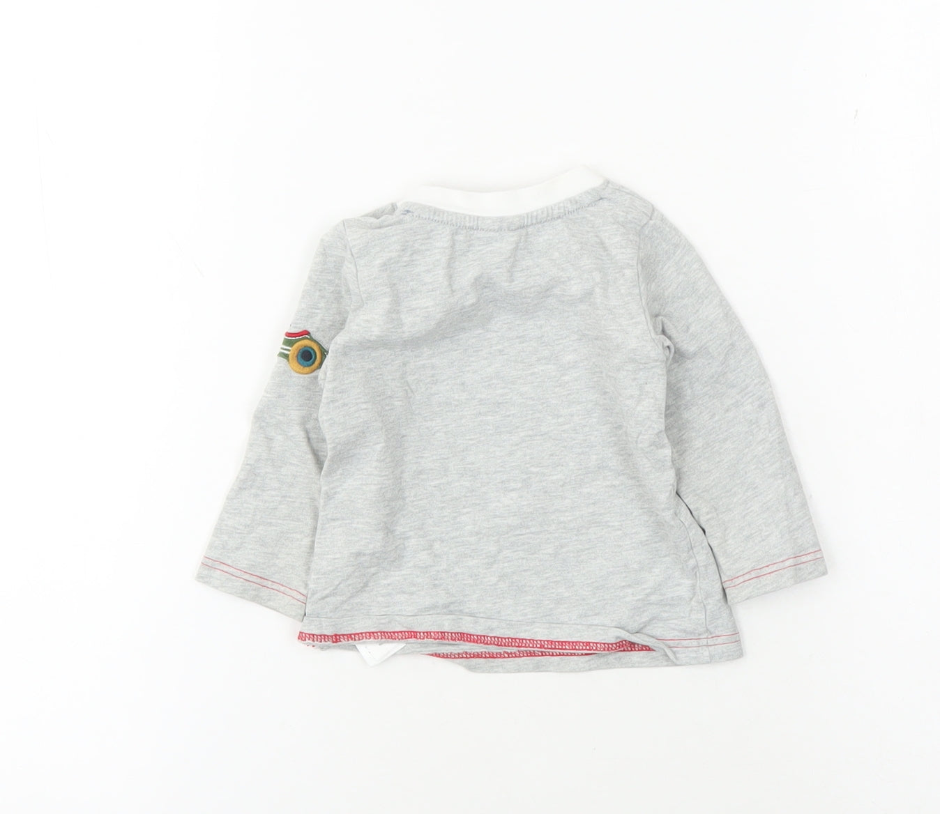 Jasper Conran Grey Unisex Baby T-Shirt, 6-9 Months, Long Sleeve