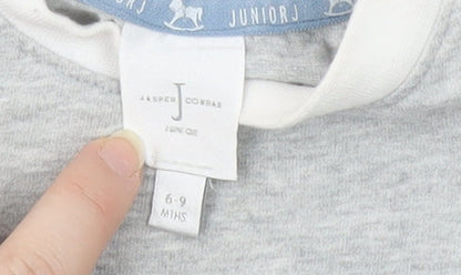 Jasper Conran Grey Unisex Baby T-Shirt, 6-9 Months, Long Sleeve