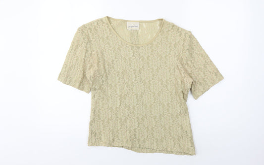 Jacques Vert Women's Beige Lace Blouse Size 12