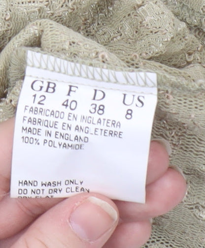 Jacques Vert Women's Beige Lace Blouse Size 12