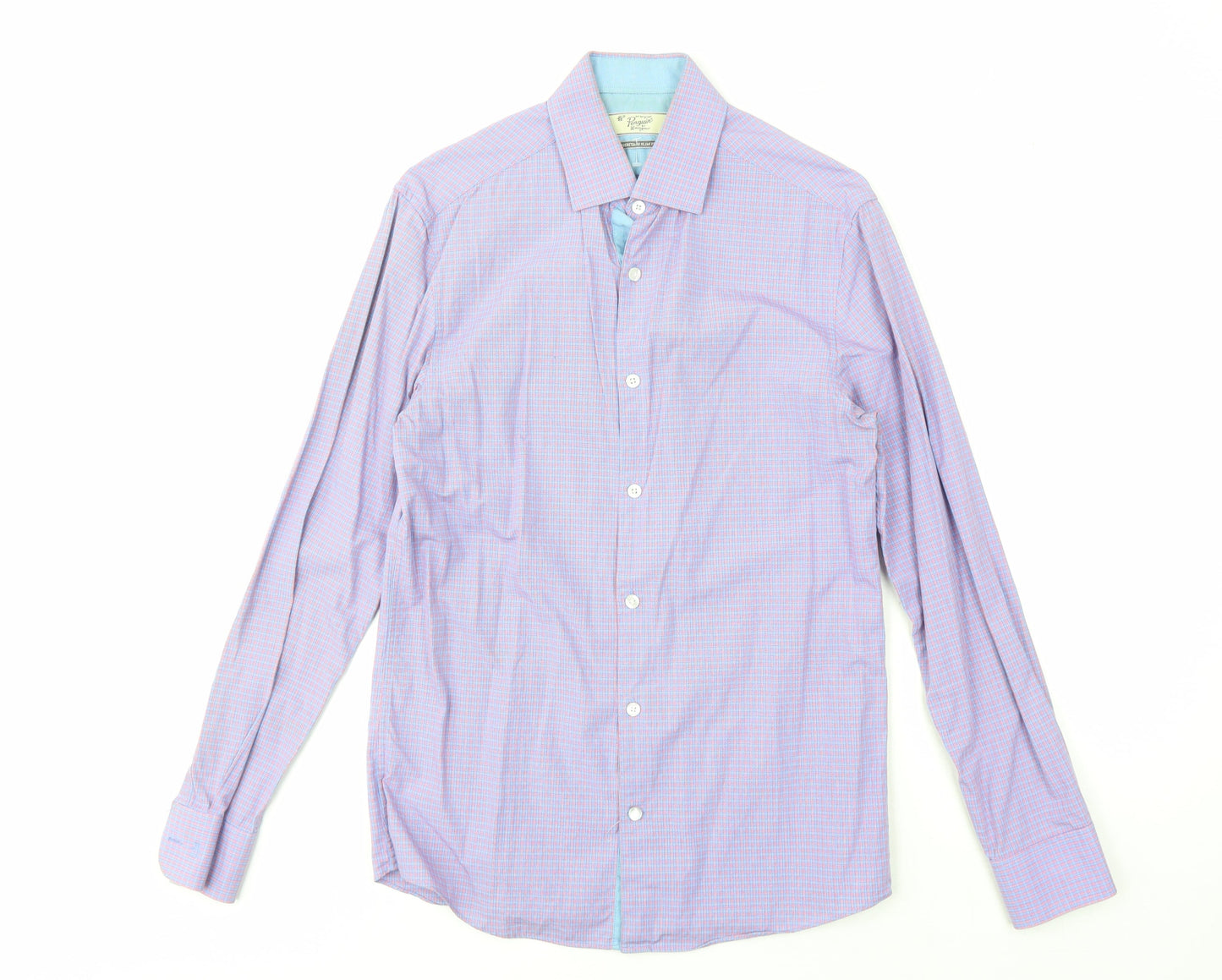 Penguin Men's Multicoloured Slim Fit Check Shirt 14.5