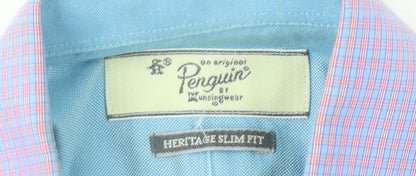 Penguin Men's Multicoloured Slim Fit Check Shirt 14.5