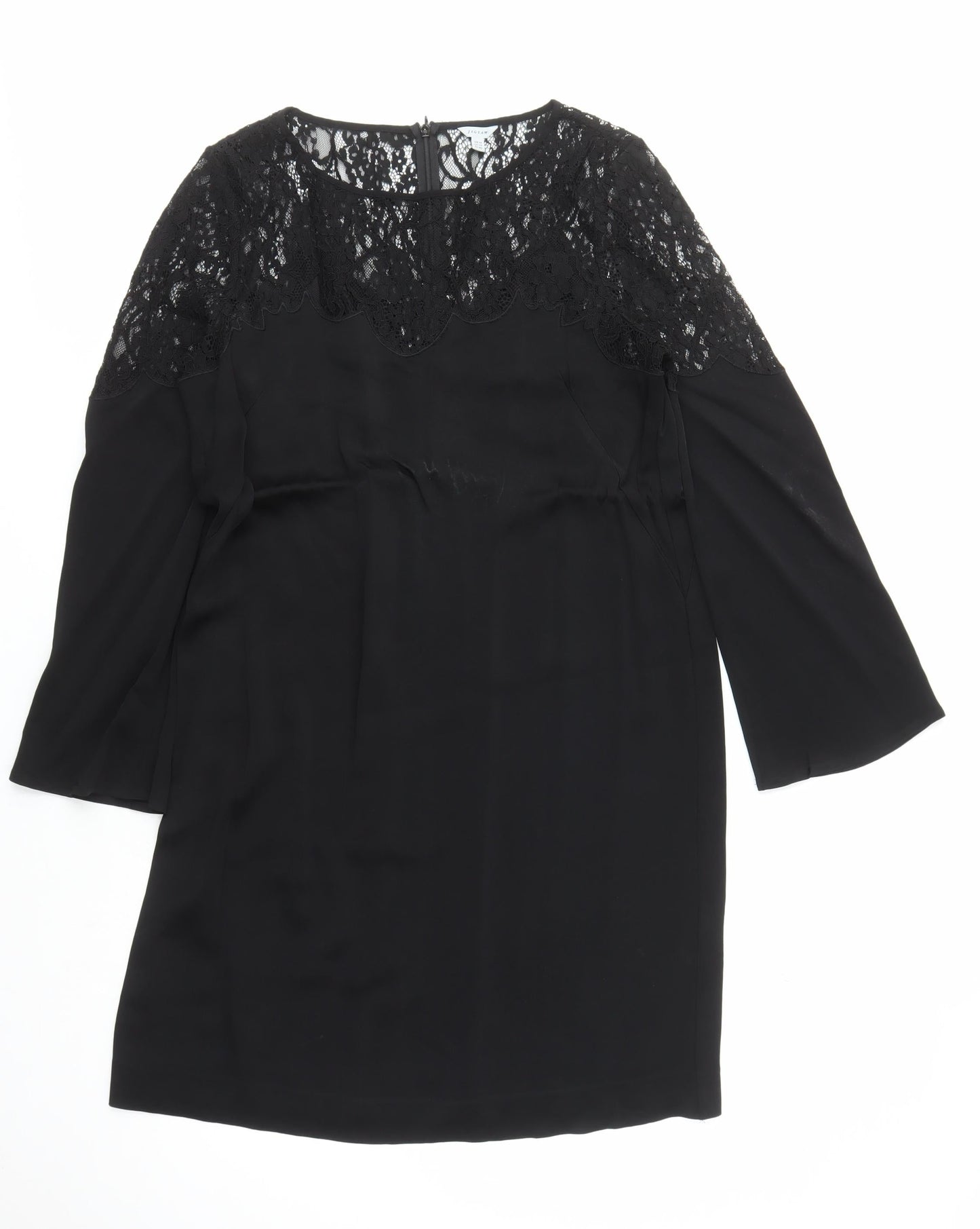 Jigsaw Women's Black Lace Shift Dress - Size 14