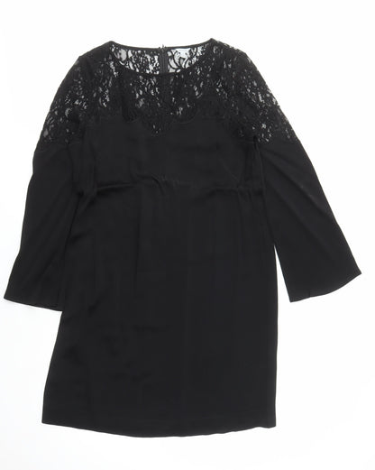 Jigsaw Women's Black Lace Shift Dress - Size 14