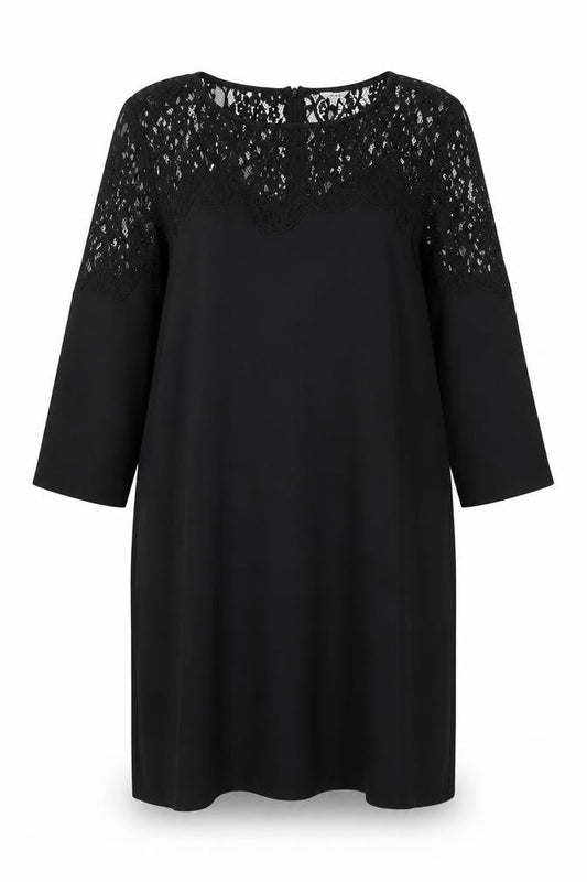 Jigsaw Women's Black Lace Shift Dress - Size 14