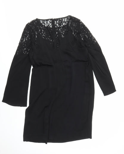 Jigsaw Women's Black Lace Shift Dress - Size 14