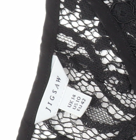 Jigsaw Women's Black Lace Shift Dress - Size 14