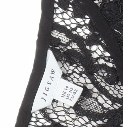 Jigsaw Women's Black Lace Shift Dress - Size 14