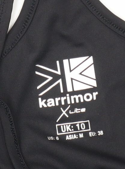 Karrimor Women's Black Gym Tank, Size 10, Athletic Fit