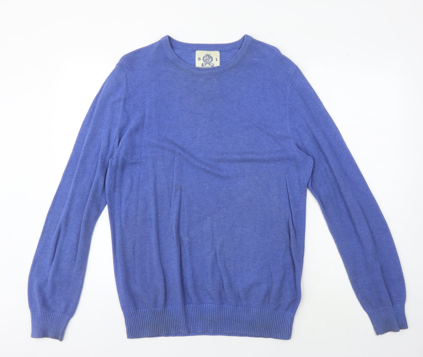 Guide London Blue Men's Pullover Jumper M Cotton
