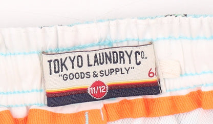 Tokyo Laundry Boys Blue Swim Shorts 11 Years, Beach Pattern