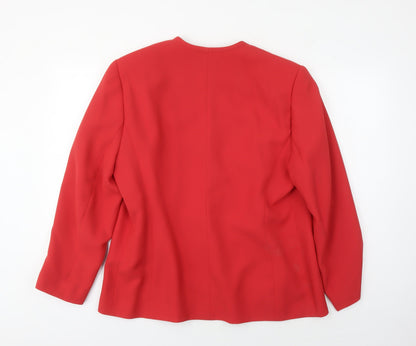 Eastex Women's Red Suit Jacket Size 18 Classic Fit