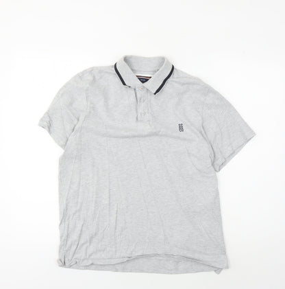 SoulCal & Co Men's Grey Polo Shirt Size M