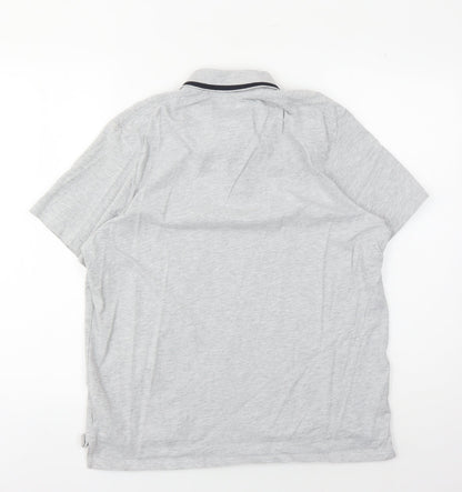 SoulCal & Co Men's Grey Polo Shirt Size M