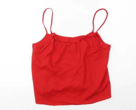 Hush Women's Red Linen Camisole Tank, UK Size 10, Summer
