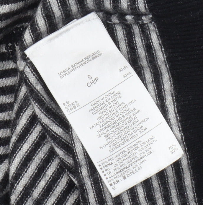 Banana Republic Women's Black Striped Jumper S