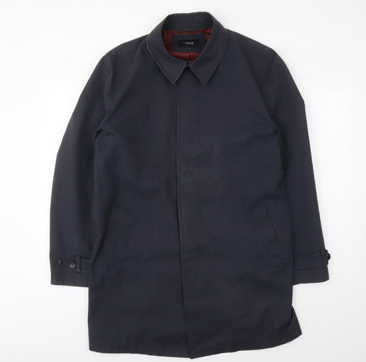 Mens UK Size S Thomas Nash Black Trench Coat