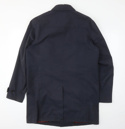 Mens UK Size S Thomas Nash Black Trench Coat