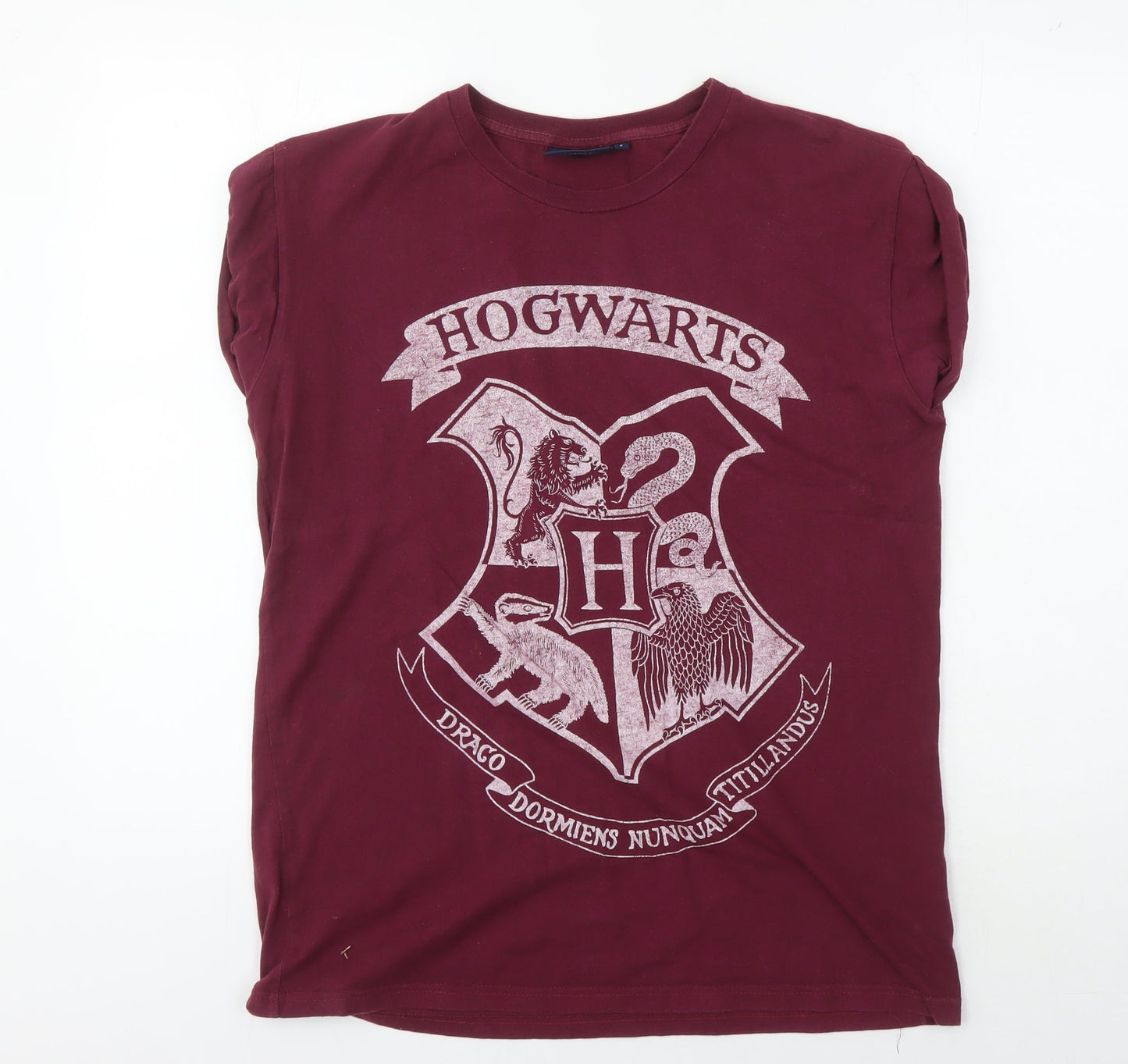 Unisex Adults UK Size 8 Harry Potter Red Basic T-Shirt