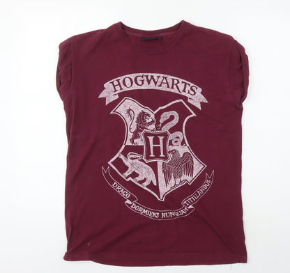 Unisex Adults UK Size 8 Harry Potter Red Basic T-Shirt