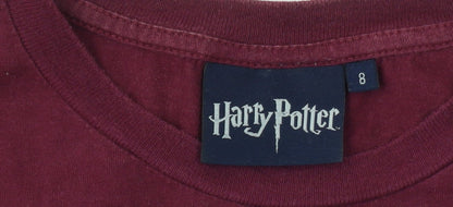 Unisex Adults UK Size 8 Harry Potter Red Basic T-Shirt