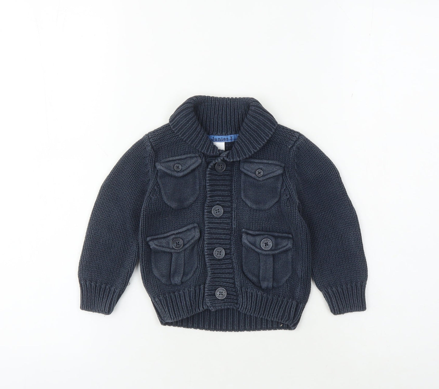 Jasper Conran Unisex Blue Cardigan 9-12 Months