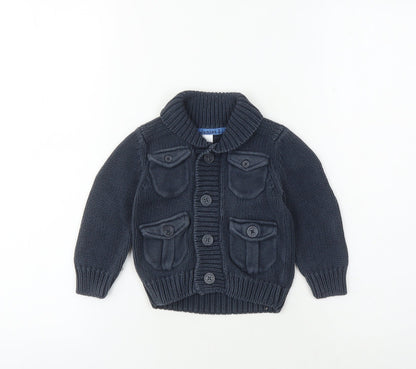 Jasper Conran Unisex Blue Cardigan 9-12 Months