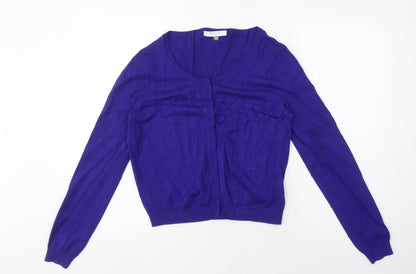 Womens UK Size S Jacques Vert Purple Cardigan Jumper