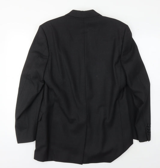 Aquascutum Men's Black Blazer, Size 38R, Elegant & Formal
