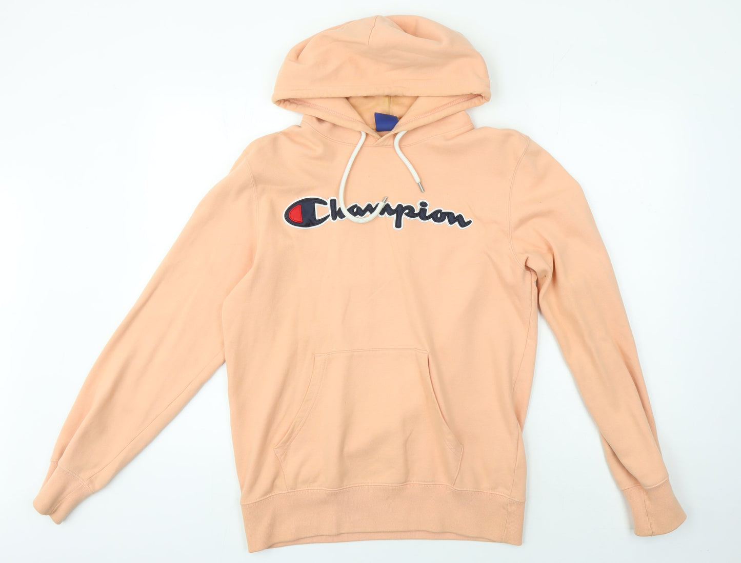 Mens UK Size M Champion Orange Pullover Hoodie