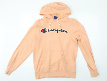 Mens UK Size M Champion Orange Pullover Hoodie