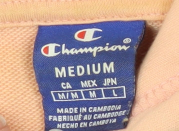Mens UK Size M Champion Orange Pullover Hoodie